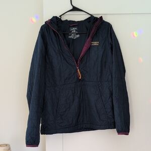 L.L. Bean Navy and Burgundy Hooded Jacket